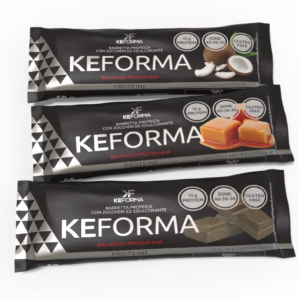 KEFORMA Balanced Bar: barretta proteica senza glutine con copertura al cioccolato